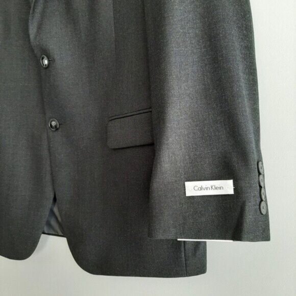 CALVIN KLEIN | NEW 100% Wool Light Blazer Jacket Men's Sz 38 S - Picture 6 of 13